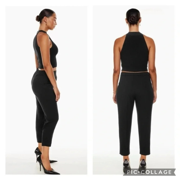 Aritzia Babaton Conan Crop Mid-rise Crepe Trousers - Picture 2 of 14